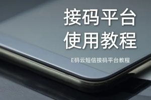 短信接码平台E码云的图文使用教程