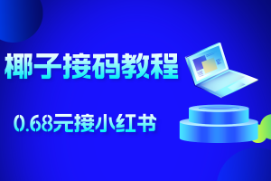 椰子接码：0.68元接小红书，详细视频教程